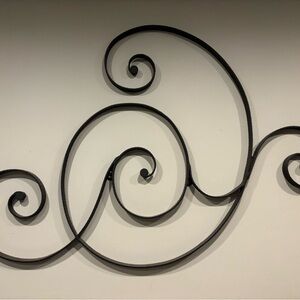 Pottery Barn Black Swirl Metal Wall Art